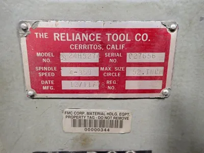 Used 1978 RELIANCE TOOL CO. CS 24H5274 Rotary Shears including Ring & Circle Ohio US | HGR 24 #917404