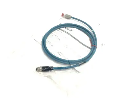 New | in-Stock KEYENCE Ethernet Cable NFPA79-compatible, M12 4-pin / RJ45, Straight 2m PLC Ethernet Equipment Michigan US | Maverick Industrial Sales #1398320
