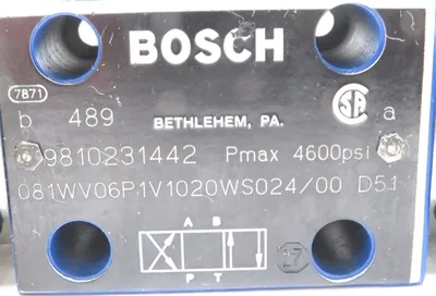 NEW BOSCH 081WV06P1V1020WS02400D5109 DIRECTIONAL CONTROL VALVE