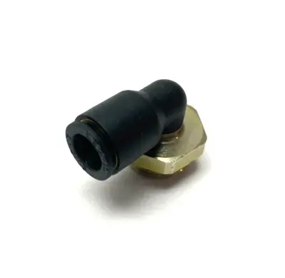 USED PARKER LEGRIS PNEUMATIC SWIVEL ELBOW PUSH-IN FITTING 3/8" BSPP 8MM OD