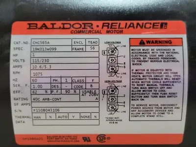 NEW BALDOR CHC565A