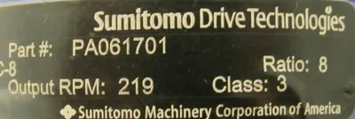 NEW SUMITOMO CNHM01-6075YC-8 GEARMOTOR 8:1 CNHM016075YC8 PA061701