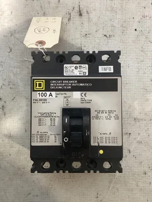 Square D FAL36100 Circuit Breaker 100 amp molded case