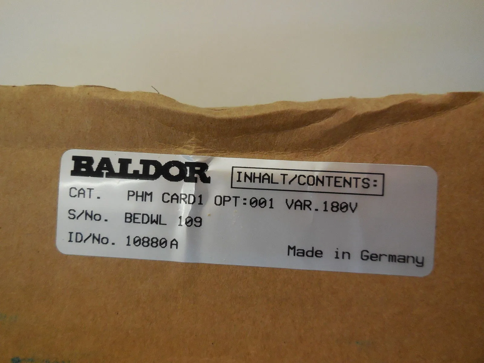 BALDOR 10880A-001 PC BOARD PHM CARD1 10880A001