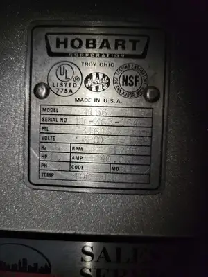 Used Hobart 4156 HD, 15 HP Commercial Meat Grinder Size #56, 3 Phase, 220 Volts