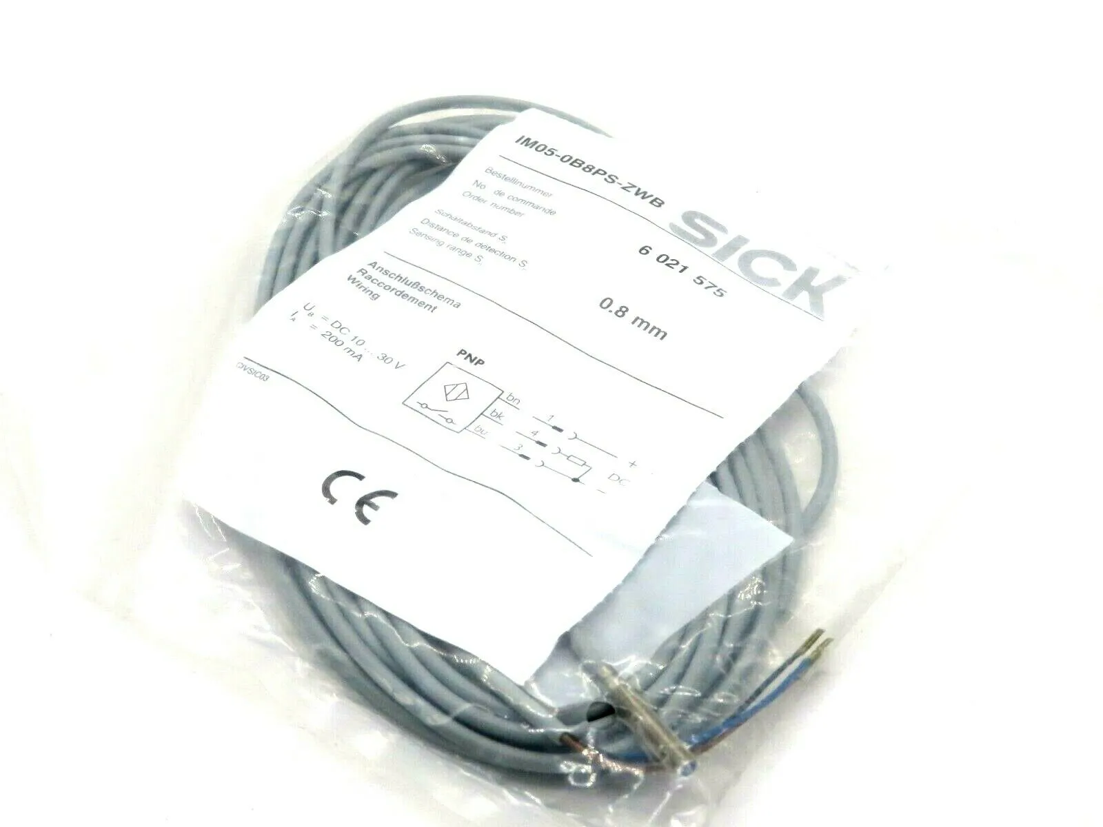 NEW SICK OPTIC ELECTRONIC IM05-0B8PS-ZWB 0.8MM CABLE IM050B8PSZWB