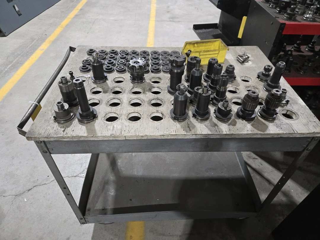 Cart and Contents; Approx (22) Cat 40 Tool Holders