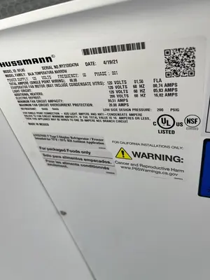 187-0002 Hussmann RFLN Run of 15 Freezer Doors