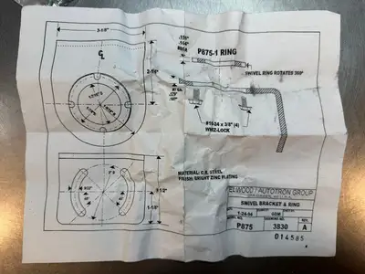 Elwood P875 - Ver. A / Swivel Bracket e Ring - Drawing 3830 (7.3.2)