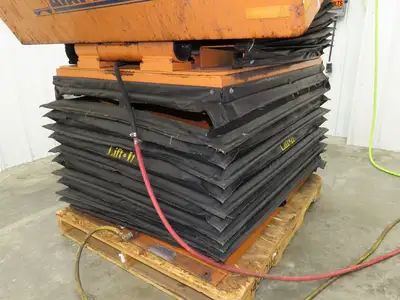 Airfloat Pneumatic Lift Tilt Table Tote Tipper 2000lbs 32° Degree 54x48" Top