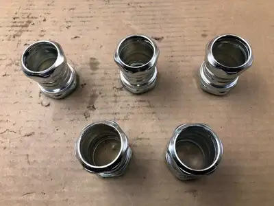 ETP 6125S 1-1/4″ Compression EMT Coupling / Fitting ; Zinc Plated -NIB of 5