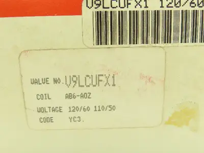 V9LCUFX1 Solenoid Valve Brass Multi Port 120V Coil 50 PSI 1/4" NPT