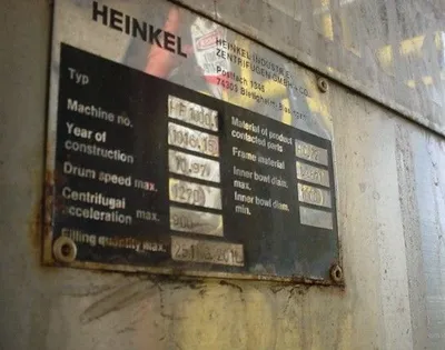 HEINKEL HF-1000.1 Centrifuge Horiz. Basket Pusher Or Peeler | Perry Equipment (13)