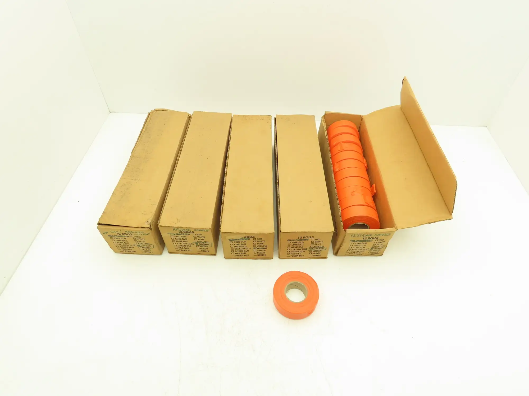 Orange High Visibility Flagging Tape Vinyl Non-Sticky 30mm Lot of 60 Rolls