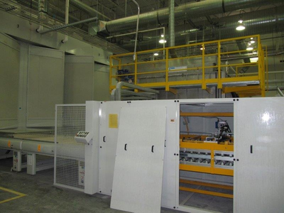 Cefla Package of Flat-Line Finishing Machinery, w/ EliSpray Rotary Spray Machines, Curing Ovens, Panel Cleaners, Material Handling, etc.