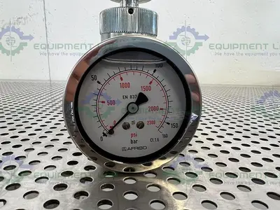 NEW AFRISO GLYCERINE FILLED BOURDON TUBE PRESSURE GAUGES 0-2300 PSI 0-160 BAR