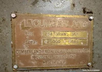 Used CUMBERLAND 284 GRAN 3 Granulators Illinois US | Aaron Equipment #1348384