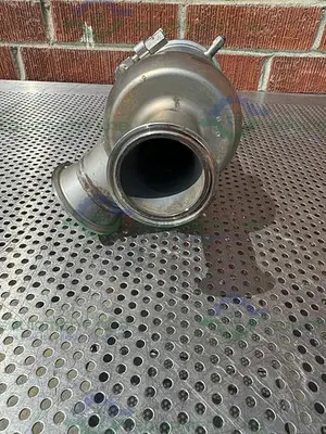 USED LESER 4484.7524 STAINLESS STEEL SAFETY VALVE W/ 1.5" TO 2" SANITARY FITTINGS