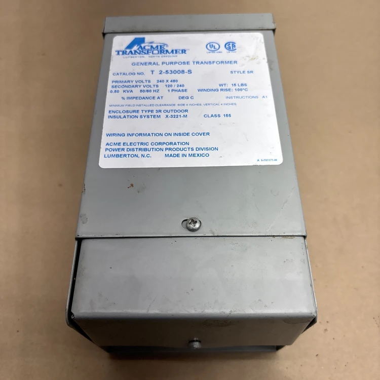 Used Acme Transformer T 2-53008-S Transformers Indiana US | J&J Industrial Supply #1089781