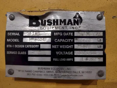 USED BUSHMAN MR9604