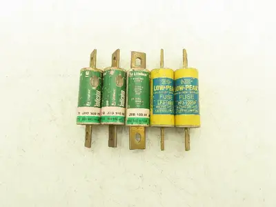 Time Delay Fuse 100A 600VAC Class J Mixed Brand Lot of 5