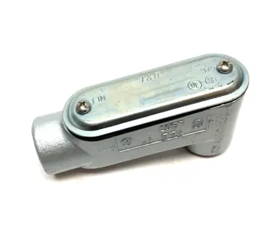 USED THOMAS & BETTS BLUEKOTE RIGID CONDUIT OUTLET ELBOW 1" W/ COVER