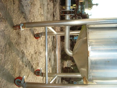 500L S/S Open Top Trolley Tank