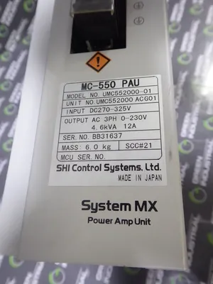 SHI Control Systems MC-550 PAU System MX Power Amplifier UMC552000-01 Used