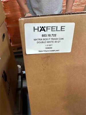 Used HAFELE 503.15.722 MATRIX BOX P TRASH CAN DOUBLE WHITE 36QT Bins Florida US | MachineryMax #1437831