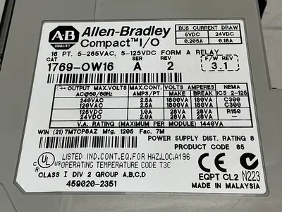 USED ALLEN BRADLEY 1769-OW16 SER A