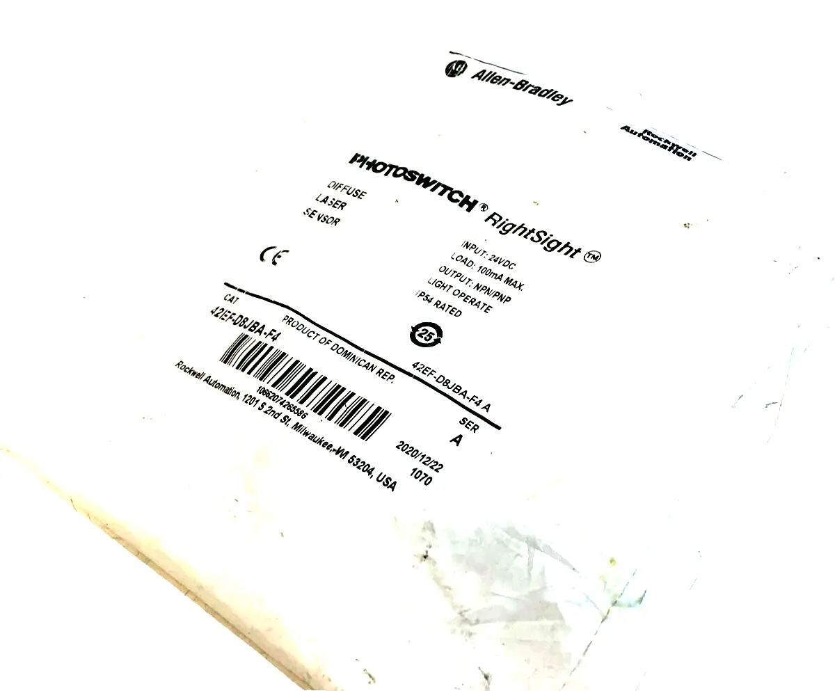 A / B 42EF-D8JBA-F4 PHOTO SENSOR SER. A 42EFD8JBAF4 NEW, SURPLUS