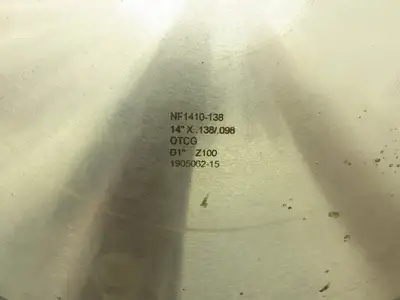 Skarpaz NF1410-138  14" Non-Ferrous Metal Circular Saw Blade  Lot of 2