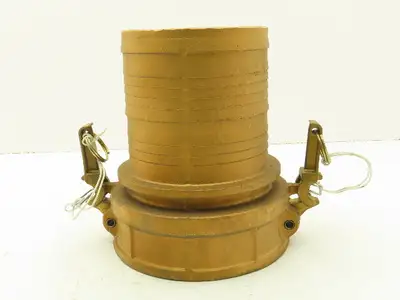 Dixon 600-C-BR Brass Camlock Cam & Groove 6" Female C Coupler x Hose Barb Shank
