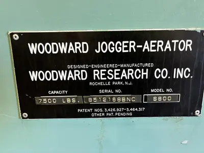 USED WOODWARD AERATER JOGGER MODEL S800 WOODWARD AERATER JOGGER MODEL S800