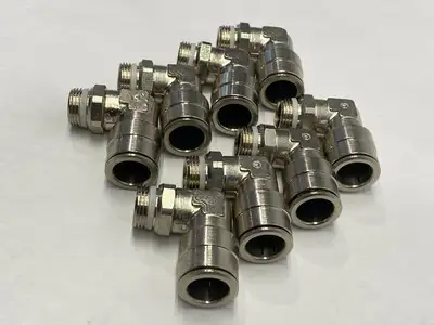 S6520 14-3/8 | Camozzi  Swivel Elbow 90 Degree Push-In Fitting LOT OF 8 - New Other