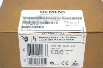NEW SIEMENS 6ES7 211-0BA22-0XB0 CPU MODULE 6ES72110BA220XB0
