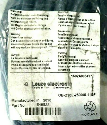 NEW LEUZE CB-D15E-25000S-11GF CONNECTION CABLE CBD15E25000S11GF