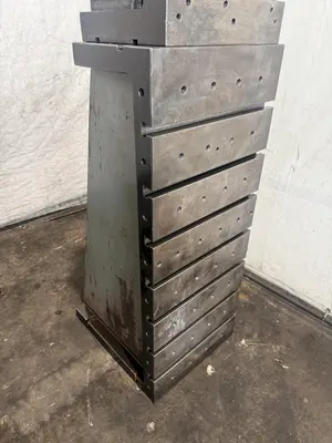 20" WIDE X 80" TALL X 24" DEEP T-SLOTTED ANGLE PLATE SET. STOCK # 0432326