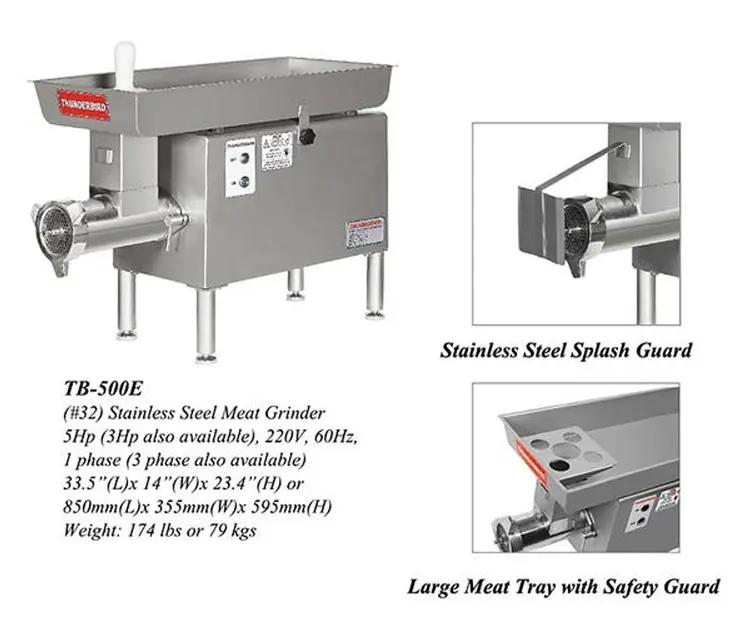 New | in-Stock THUNDERBIRD TB-500E- NO 32 Meat Processing Equipment British Columbia CA | Surrey Food Equipment #1279469