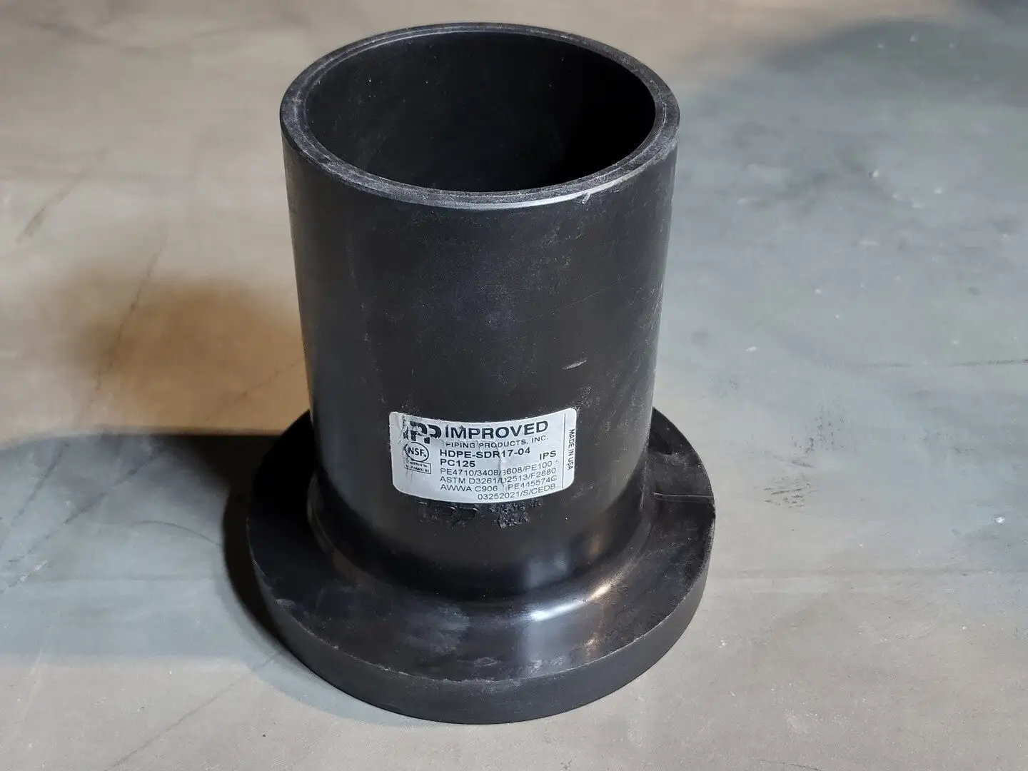 NEW IMPROVED PIPING PRODUCTS HDPE-SDR17-04 PC125
