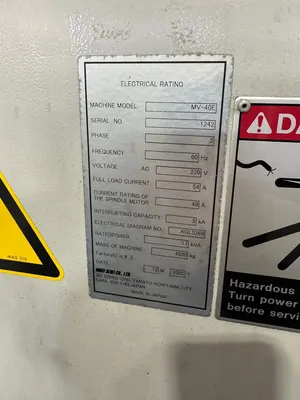 USED 2000 MORI SEIKI MV-40E