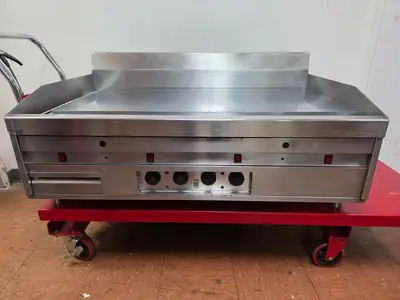 Used Magikitchn Used 48" MagiKitch'n MKG-48-ST NG Countertop Griddle with Thermostatic Controls Commercial Flat Top Griddles Illinois US | Falcon Restaurant Supply #1373624
