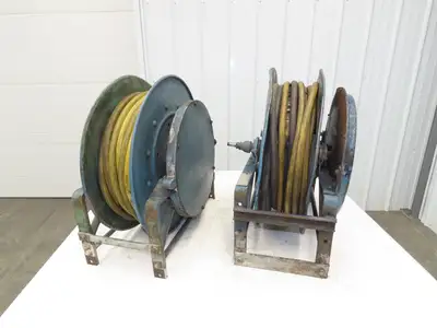 Hannay Reels 818-23-24-B-VR Retractable Industrial Water Hose Reel 1/2" Lot Of 2