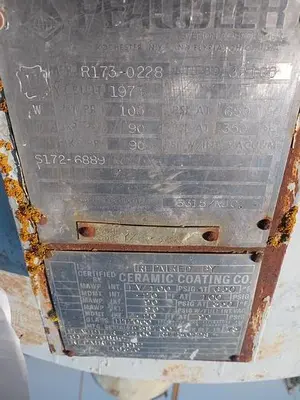 Reactor, 1,000 Gallon, Glass Lined, 100 PSI, Jkt, Pfaudler, #S731115