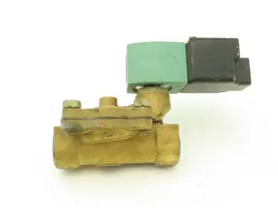 Asco JKF8210G3 Brass Solenoid Valve  3/4" N/C 5-250 AIR 5-150 w Jun Box