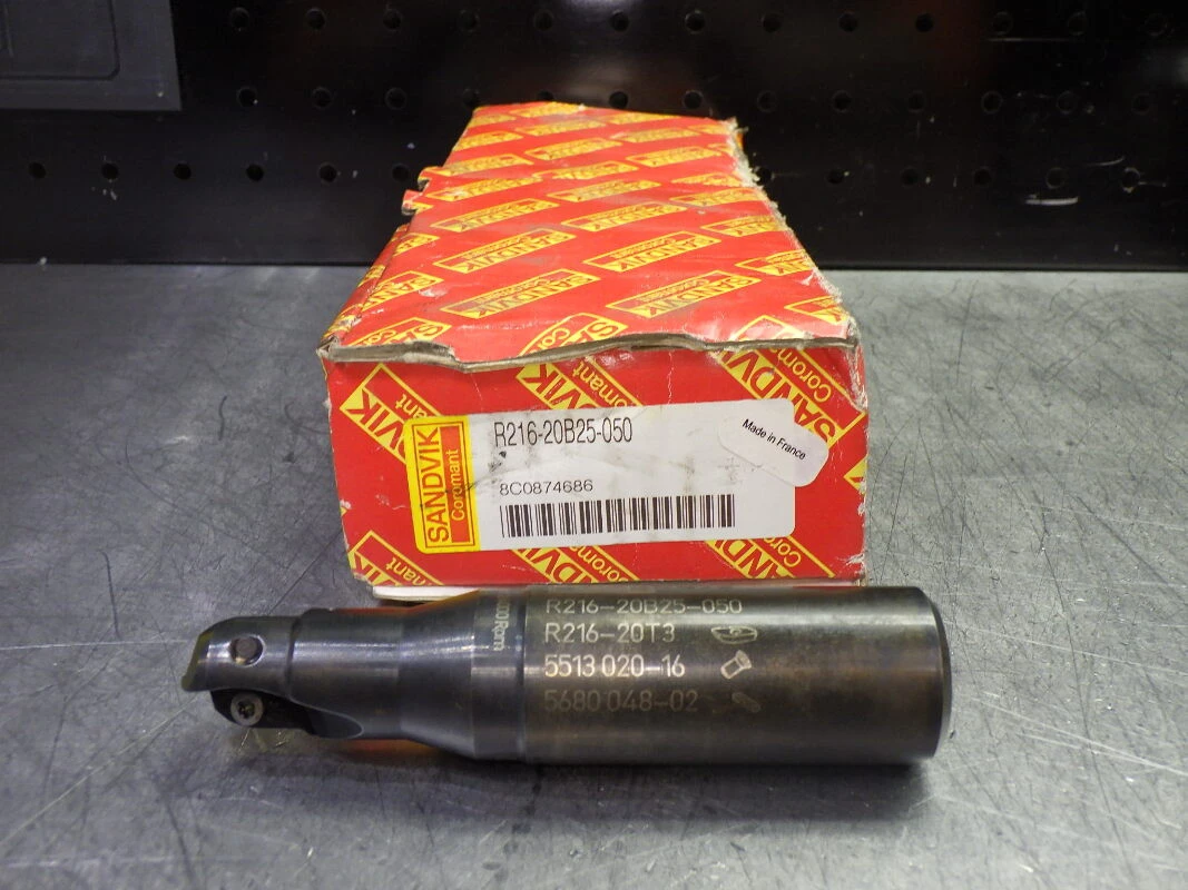 Sandvik 20mm 2 Flute Coolant Thru Ballnose Endmill R216-20B25-050 (LOC1845C)