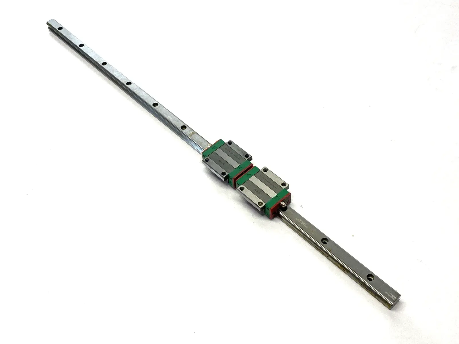 Used HIWIN LINEAR GUIDEWAY BLOCK & RAIL, 2-BLOCKS, 665MM RAIL Linear Guides Michigan US | Maverick Industrial Sales #1091398
