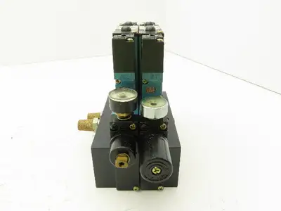 MAC 92B-BAB-CJA-DM-DJAP-1DG  2-Station Solenoid Valve Manifold 120V 92 Series
