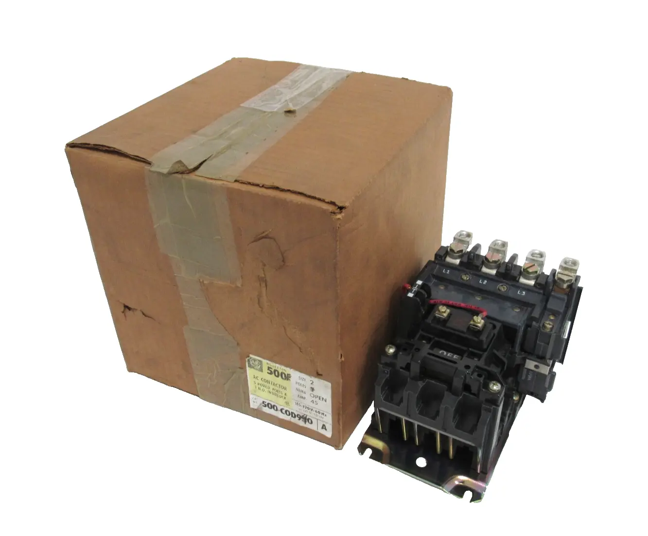 ALLEN BRADLEY 500-COD940 CONTACTOR SIZE 2 SER. A 115/120V 500COD940 NEW SURPLUS