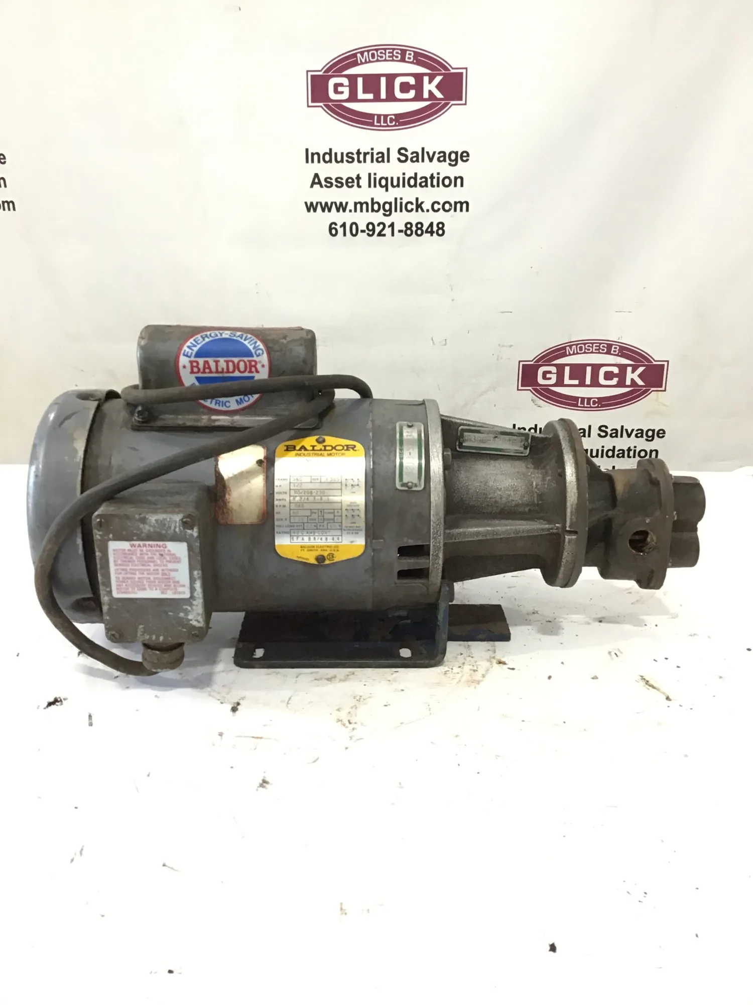 Baldor VL1305 Single Phase Industrial Motor 1/2HP 1PH 1140RPM
